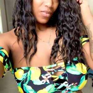tube top crop top Fashion nova lemon print